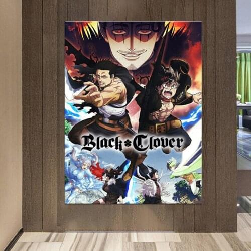 Prints Blood Red Devil Asta Black Clover Canvas Paintings Home Decor Anime Picture Modular Poster For Living Room Wall Art Frame