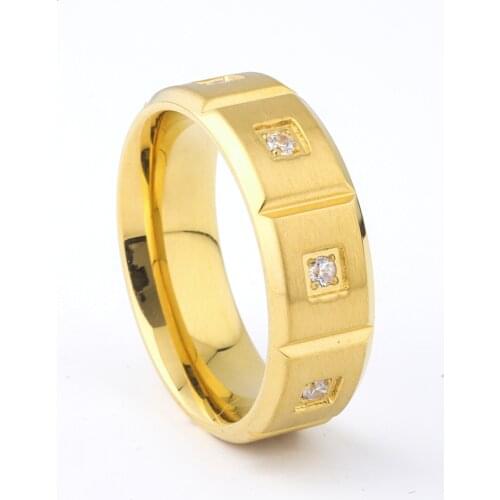 2021 USA Style Mens And Womens Fashion Jewelry Rings Gold Color 8mm Wedding Band Finger Ring Marriage Anniversary Gift