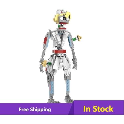 MOC DIY Halloween Zombie Nurses Horror Doctor Model Building Blocks Disguised Nurse Role Creativity Halloween Gifts for Children