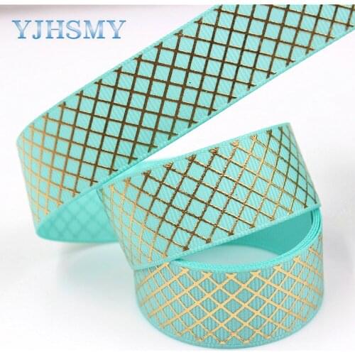 YJHSMY G-18522-246 10 yards 22 mm Hot stamping Ribbons Thermal transfer Printed grosgrain Wedding Accessories DIY materials
