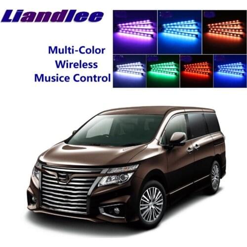 LiandLee For NissanElgrand Elgrand RE52 2010~2015 Car Interior UnderDash FootWell Seat Accent Music Rhythm Ambient Light
