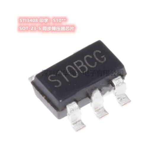 30PCS STI3408B SOT23-5 STI3408 SOT23 3408 Code S10B ** 1.2V Synchronous buck converter IC chip New and original