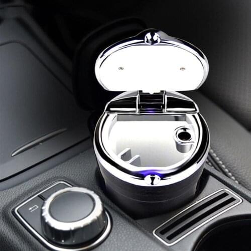 Mini Portable Car Auto Travel LED Light Ashtray Cigarette Ash Storage Holder Cup