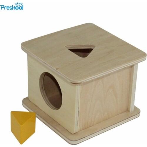 Montessori infant Toy Baby Wood Triangular Prism Matching Box Learning Educational Preschool Training Brinquedos Juguets
