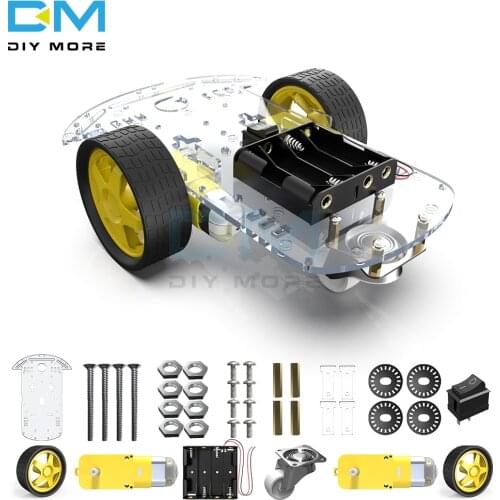 Motor Smart Robot Car Chassis Kit Speed Encoder Battery Box 2WD Tracking Obstacle Avoidance Intelligent Car Electronic Diy Kit