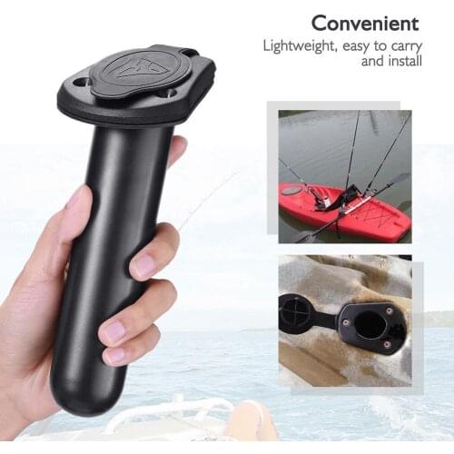 Nylon Fishing Tackle Accessory tool Fishing Rod rack Holder Tackle with Cap Cover Gasket for Kayak Boat Canoe Fishing Rod Holder