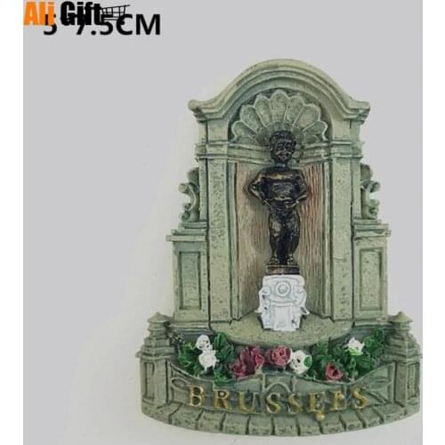 New Belgian Fridge Pastes Tourist Souvenirs Brussels Landmark Urine Magnetic Iron Ornaments Tourism Scenery Refrigerator Magnets