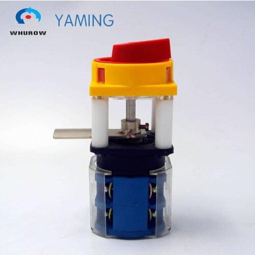 On off switch selector changeover 32A 2 phases Pad lock rotary switches with protective cover lengthening bar YMW26-32/2GS