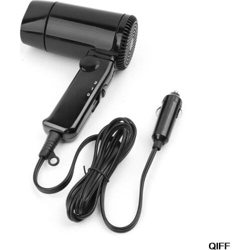 Portable 12V Car-styling Hair Dryer Hot & Cold Folding Blower Window Defroster May06