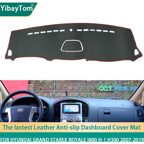 Durable Excellent PU Leather Dashboard Anit-slip Anti-UV Protective mat For Hyundai Grand Starex Royale i800 H-1 H300 2007-2019
