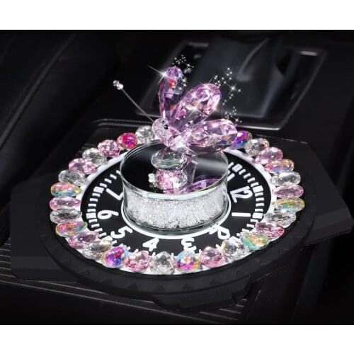 Romantic butterfly Crystal modeling Perfume seat Car Home Deodorizing Scent Air Freshener Fragrance cute Auto Liquid perfume