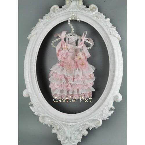 Luxury Handmade Dog Dress,Adorable Lace Puppy Skir, High-end Pet Dress For Kitty Poodle Yorkshire Teddy Terrier Maltese