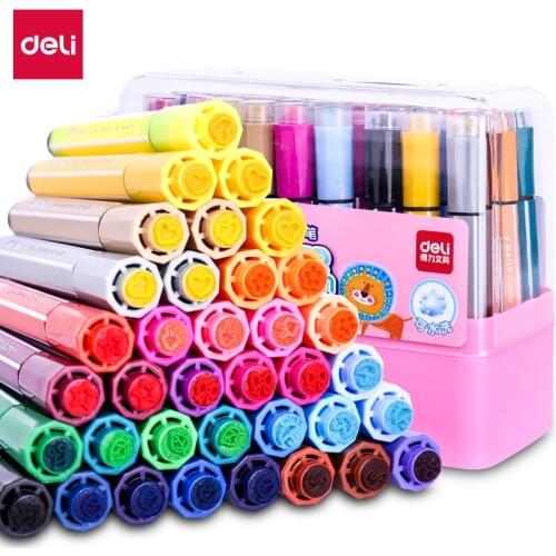 Deli 70652 Water color Pen 12 colors 36 colors optionals Childrens Kindergarten with Painting and Graffiti Paint pen