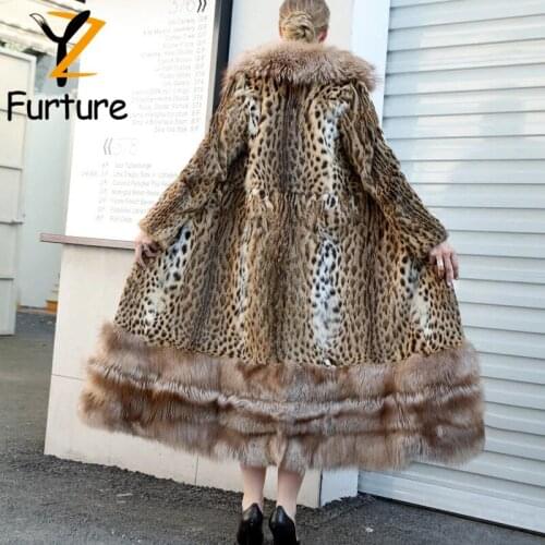 2020 Trendy Genuine Chinchilla Fur Coat With Fox Collar Warm Winter Natural Fur Coats Overcoat Real Fur Thick Skirt Outerwear