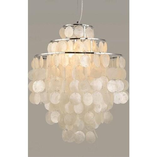 Modern Natural White Shell Dining Room Pendant Light Creative Restaurant Corridor Bedroom Romantic Living Room Pendant Lamp