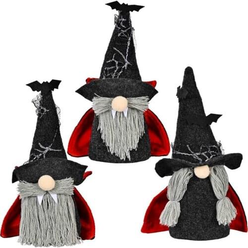 Halloween Decoration Vampire Rudolph Dwarf Doll Ornaments Plush Gnomes Doll Pendant Home Decor Halloween Party Props Gifts