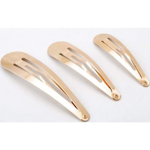 10pcs/lot Ins Blogger Metal Gold Color BB Hairpin Base 5cm 6cm 7cm 8cm Fashion Blank Pealrs Hair Claw Trays DIY Jewelry Material