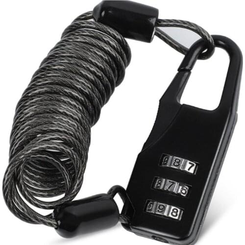 Helmet Lock Anti-theft Mini Motorcycle Combination Lock High Quality Steel Bicycles Motorcycles Lock For Outdoor Cycling Riding