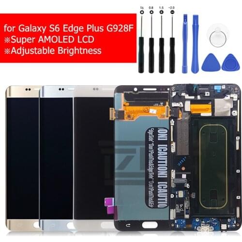 For Samsung Galaxy S6 Edge Plus G928F LCD Display Touch Screen with Frame Digitizer Assembly Replacement Repair Spare Parts