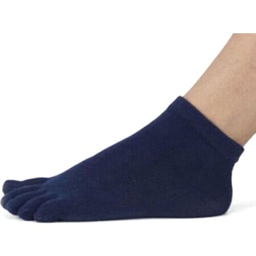 1 Pair five toe socks Men Finger-separated Elastic Cotton Polyester Ankle Hosiery cotton polyester tube socks