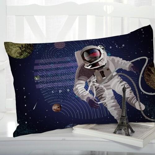 1pc Cartoon Childrens Pillow cover Pillow case Bedding Pillowcase Pillowcovers decorative 50x70 3D for kids baby Space black