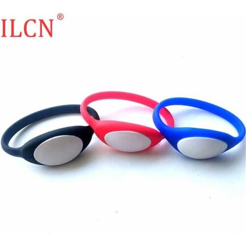 125khz ID Waterproof Silica Key Fob Red Blue Black Read Only Wristband RFID Token Tag EM4100 TK4100 Access Control Fast Shipping