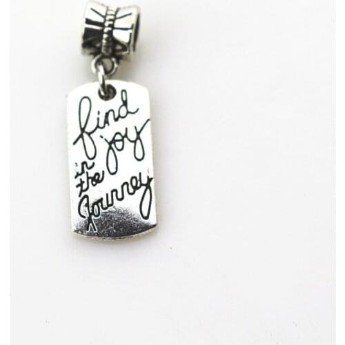 20pcs/lot kind joy jouney hanging charm big hole pendant beads charm fit pando bracelet diy jewelry dangle charms