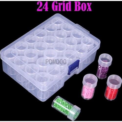 24/44/72/96 Bottles Diamond Painting Tools Accessories Beads Container Kits Storage Organizer Stone Storage Convenience Box