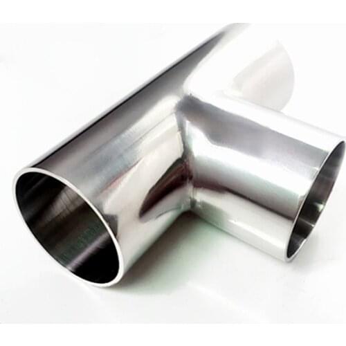 32mm OD 304 Stainless Steel Sanitary Weld Tee Connector Pipe Fitting For Home Brew Homebrew Wine Beer Brewing