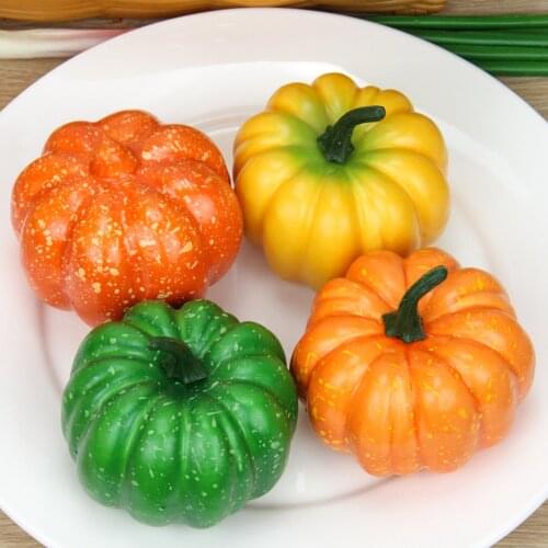 3x Lifelike Halloween Artificial Pumpkin Fake Fruit Vegetable Home Party Decor family gift