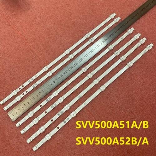 6pcs LED Strip For LUX0150006 D50F289M4CW LT-50C750(A) 50HB6T72U P50D300FP SVV500A52/51A SVV500A52/51B 5LED VES500UNDA-2D-N11