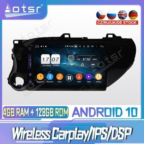 Android 10 PX6 128G For TOYOTA Hilux 2016 2017 2018 DVD GPS Navigation Auto Radio Stereo Video Multimedia Player HeadUnit 2din