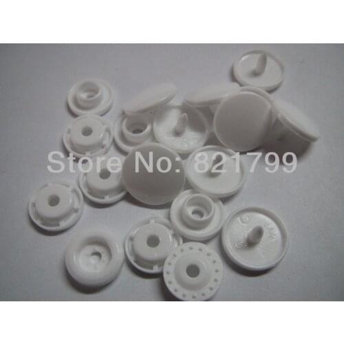 Free shipping 20 sets KAM B3 White color snap button for sewing baby color beautity plastic fastener snap button