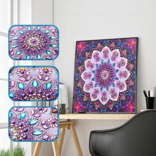 Boss Flower 5D DIY Diamond Painting Partial Drill Special Shaped Diamond Crystal Rhinestone Embroidery Arts Craft Decor ST06