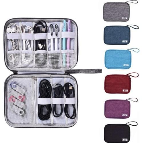 Travel Cable Organizer Bag Waterproof Portable Bag For Wires Gadgets USB Headphone Electronics Digital Accessories Storage Pouch