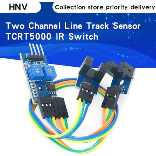 2 way two channel Line Track Sensor TCRT5000 Infrared Reflective IR Photoelectric Switch Barrier