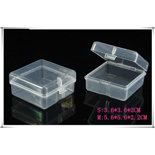 EASONOV Transparent PP square plastic small box Parts box10pcs / lot