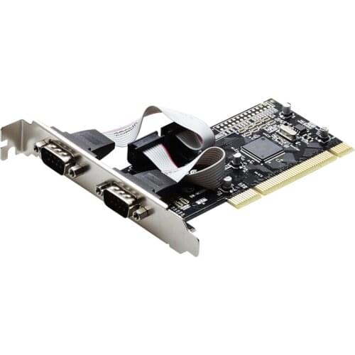 Great-Q High qualityPCI to 2 Dual COM RS232 Serial I/O Port riser card with AX9865 Chipest adapter adaptator