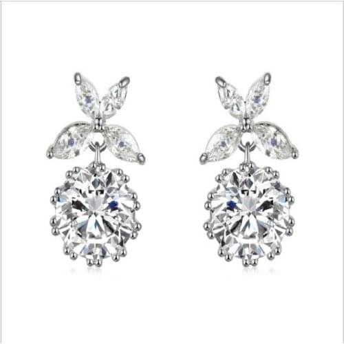 Bettyue Delicate Jewelry Flower Knot With Round Shape Adorable AAA Zirconia Earring For Women&Girls New Trendy Dress-up In Party