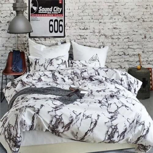 TUEDIO Marble Pattern Bedding Sets Duvet Cover Set 2/3pcs Bed Set Twin Double Queen Quilt Cover Bed linen (No Sheet No Filling)
