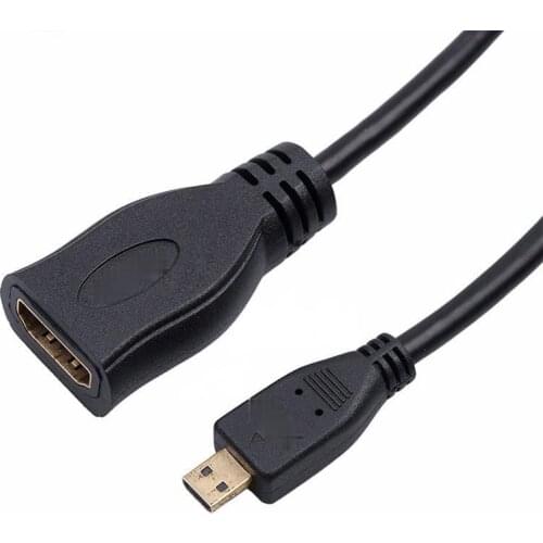 2018 Common Micro HDMI to HDMI Cable Gold-plated Connector HDMI 1080P Adapter hdmi Adaptor Male to Female Converter Wholesale