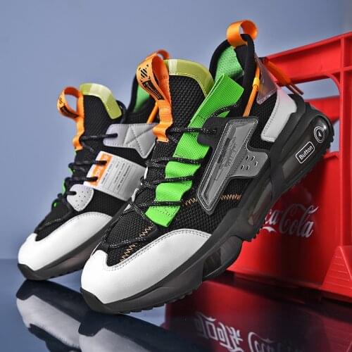 Men Night Reflective Casual Sneakers Ultralight Autumn Running Shoes Teens Trendy Outdoor Jogging Zapatillas Non-Slip Footwear