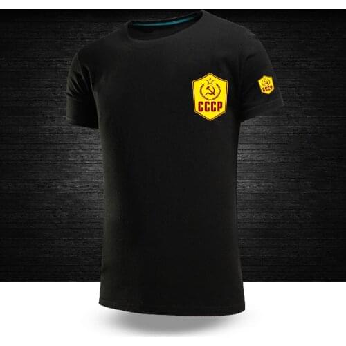 The New CCCP T Shirt Pure Cotton Crewneck Casual Tops & Tees Funny T-Shirt Cotton Fabric Fashion Garment Punk Streetwear