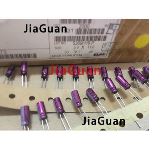20PCS NEW ELNA RFS SILMIC II 50V1UF 5X11MM SILMICII 1UF 50V hot sale SILMIC2 1uf/50v Purple Red Robe 50v 1uf