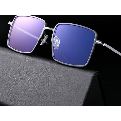 Aluminum Oversized Glasses Frame Men Women 2021 Vintage Square Eye Glasses Retro Optical Eyeglasses Frames Clear Eyewear Oculos