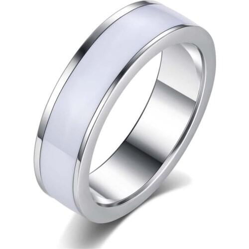 Supply Titanium Steel Ring Smooth White Ring Titanium Steel Ring Simple