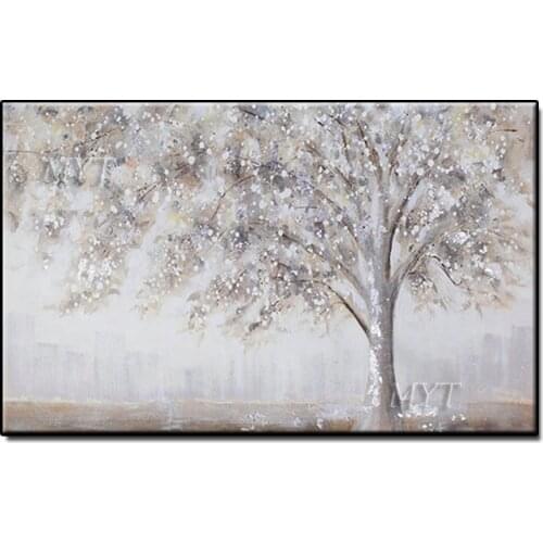 Early winter tree Abstract Oil Painting Wall Art Home Decor Picture Modern Oil Painting On Canvas 100% Handpainted No Framed