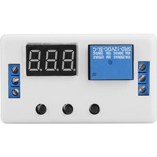 YYC-2 12V Time Delay Relay Module LED Digital Display Cycle Timer Control Switch Adjustable Automation Control Board With Shell