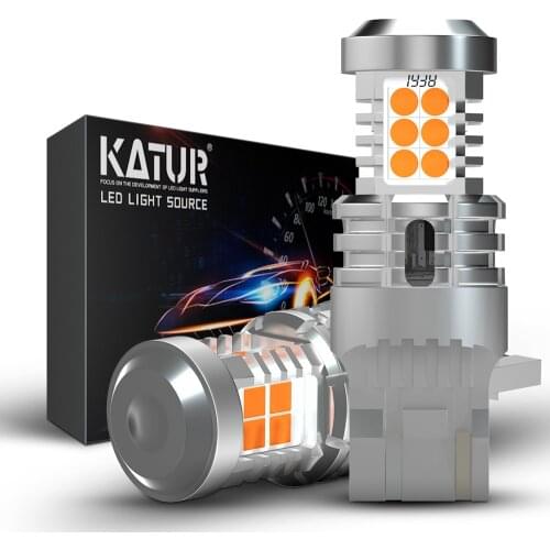 2x Canbus T20 7440 W21W Wy21W LED Bulb Car Turn Signal No Error Hyper Flash Light Built-in Resistor Orange Yellow White Red Lamp