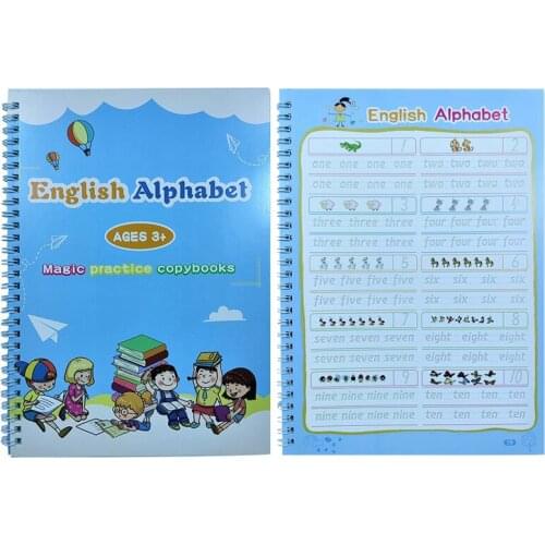 2021 Newst Learning English Practice Book Reusable Book Baby Copybook For Calligraphy Writing Kids English Lettering Toy